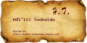 Hüttl Teobalda névjegykártya